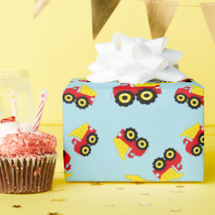 Papel De Regalo Construcción Dumptruck de los muchachos de los