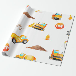 Papel De Regalo Construcción en blanco