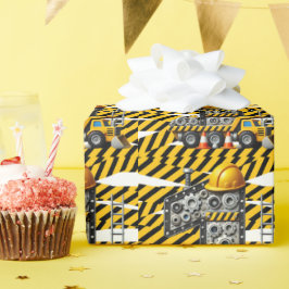 Papel De Regalo Construcción Fiesta de Cumpleaños