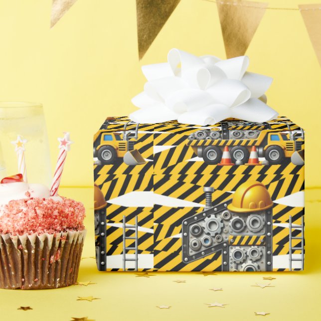 Papel De Regalo Construcción Fiesta de Cumpleaños (Fiesta de cumpleaños )