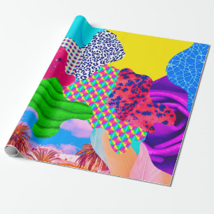 Papel De Regalo Contemporary art collage. Mix stylish texturesart,