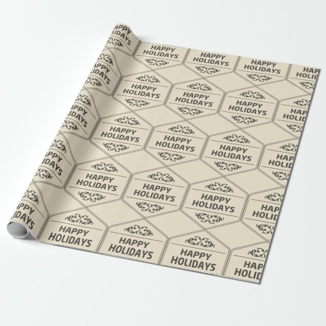 Papel De Regalo Contento del fondo del Personalizado de vacaciones (Desenrollado)