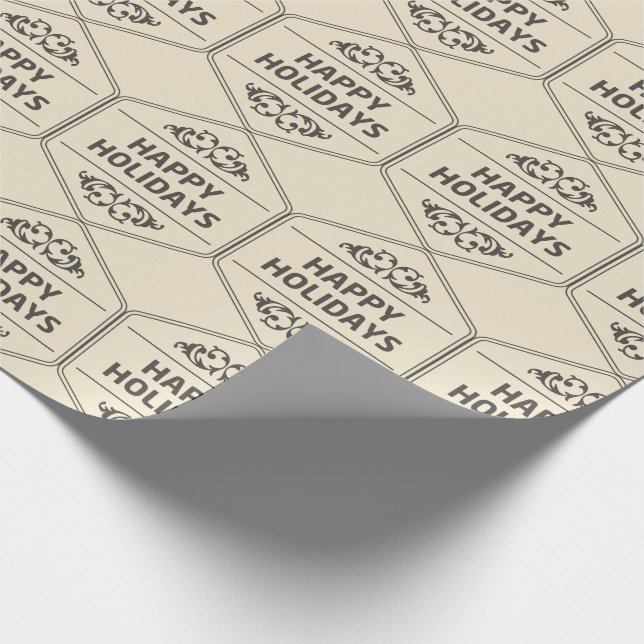 Papel De Regalo Contento del fondo del Personalizado de vacaciones (Esquina)