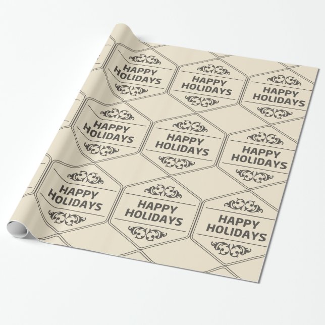 Papel De Regalo Contento del fondo del Personalizado de vacaciones (Desenrollado)