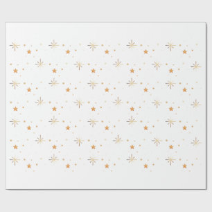 Papel de Regalo Continuo Estrella Dorada
