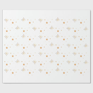 Papel de Regalo Continuo Estrella Dorada