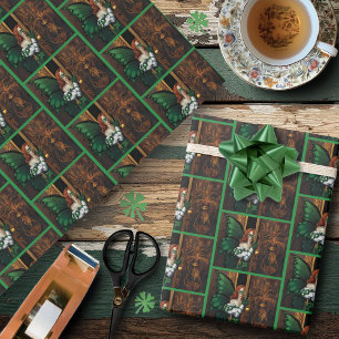 Papel De Regalo Contraseña Secreta de Hada Celta Verde Mística Irl