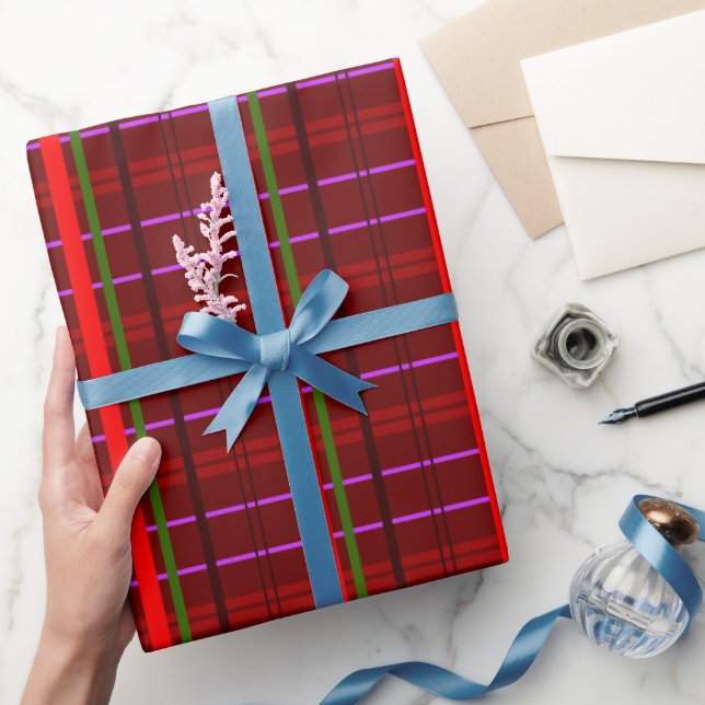 Papel De Regalo Control artístico - Estilo Retro Verde Rojo (Regalar)
