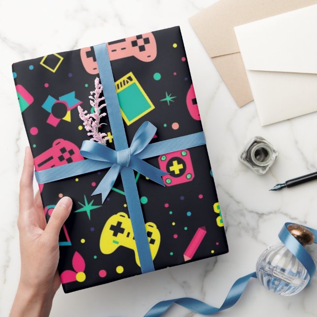 Papel De Regalo Control de videojuegos y patrón de juguetes (Regalar)