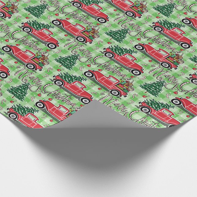 Papel De Regalo Control del búfalo del verde del camión del (Esquina)