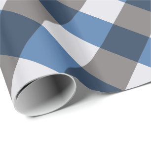 Papel De Regalo Control del búfalo, gris grande/gris y azul