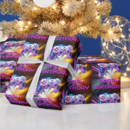 Papel De Regalo Controlador de juegos niños fiestas de videojuegos