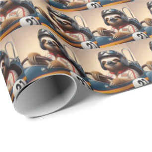 Papel De Regalo Controlador de racecar Sloth