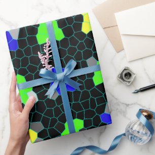Papel De Regalo Controles de vidrio de manchas coloridas opalescen