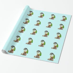 Papel De Regalo Conure de la mejilla verde