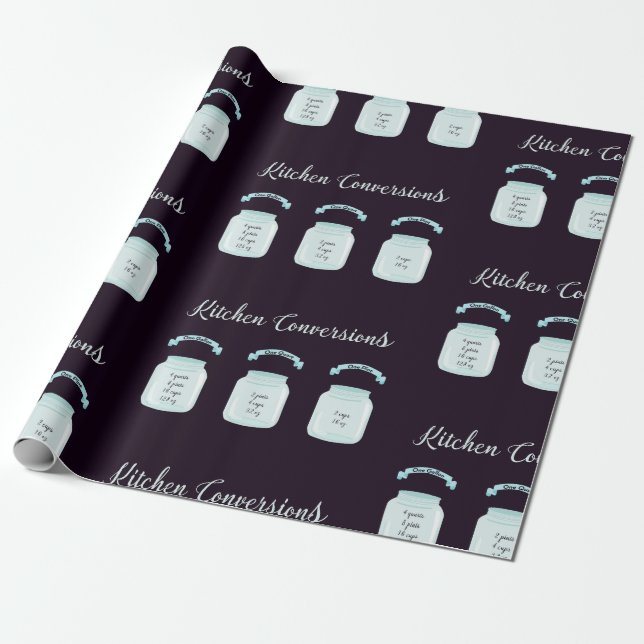 Papel De Regalo Conversiones de cocina Mediciones de recetas útile (Desenrollado)