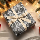 Papel De Regalo Convertir la foto de color en color blanco y negro<br><div class="desc">Crea tu propio personalizado, personalizado, único, único, con un estilo vintage, elegante, de moda, moda, elegante tipografía de guiones de oro falso, calidad superior, seis papel de envoltura de cuadros de regalos de collage de fotos en blanco y negro. Para personalizar, simplemente añada 6 de tu familia favorita / pareja...</div>