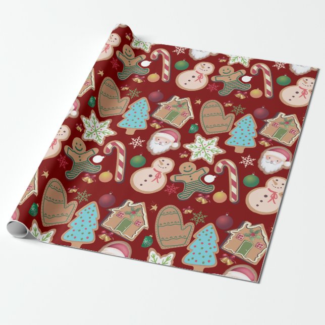Papel De Regalo Cookie de navidades (Desenrollado)