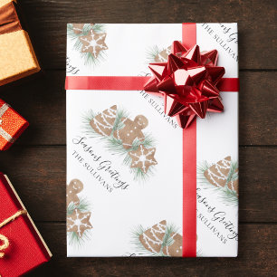 Papel De Regalo Cookies de felicitaciones de temporada personaliza