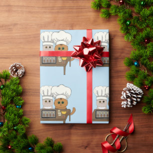 Papel De Regalo Cookies de navidad felinas