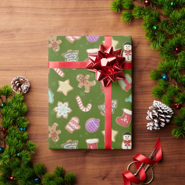 Papel De Regalo Cookies de Navidades cutáneos (Regalo de vacaciones)