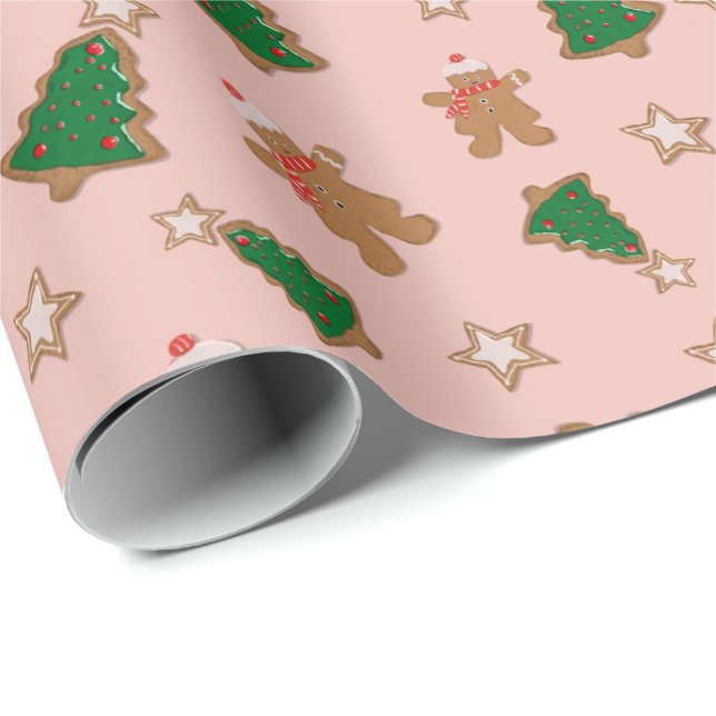 Papel De Regalo Cookies de Navidades de Gingerbread (Esquina del rollo)