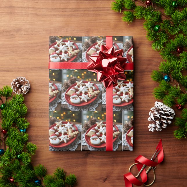 Papel De Regalo Cookies de Navidades de moda (Regalo de vacaciones)