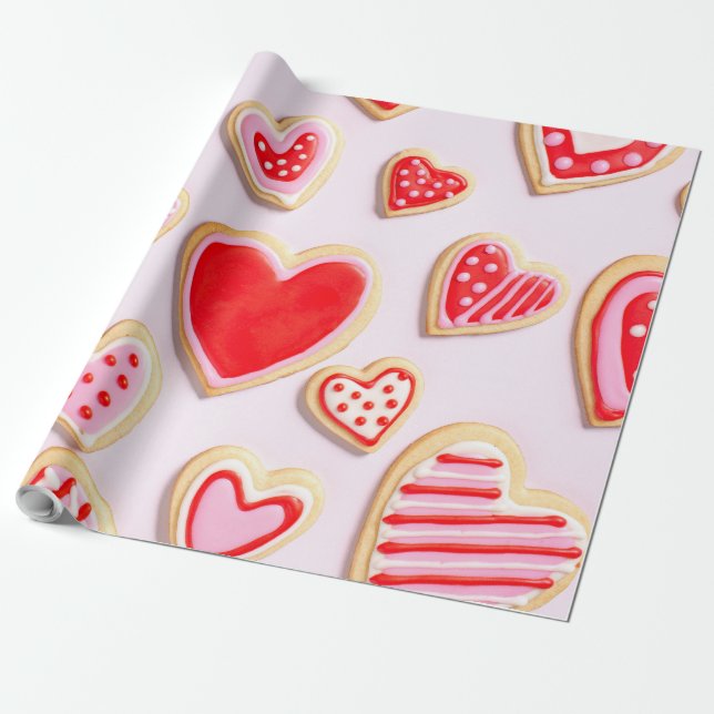 Papel De Regalo Cookies el día de San Valentín (Desenrollado)