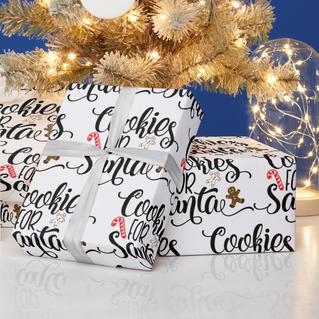 Papel De Regalo Cookies para Navidades de Santa Fun (Vacaciones)