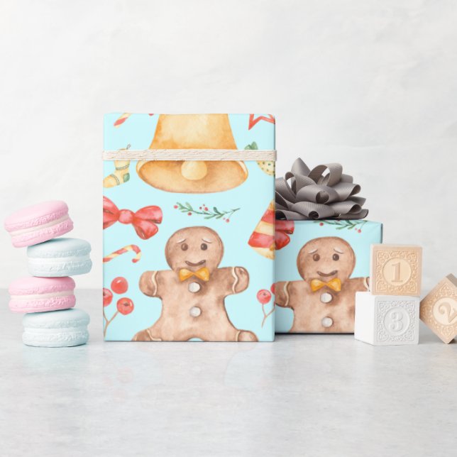Papel De Regalo Cookies y caramelos de Navidades dulces (Baby Shower)