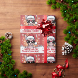 Papel De Regalo Cool Sphynx Cat Christmas Santa Design