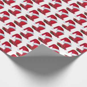 Papel De Regalo Copa de fiesta rojo con sombrero de Santa y cinta
