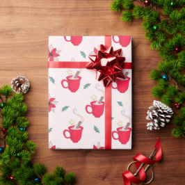 Papel De Regalo Copa de Navidades Rojos | estribillos de holly