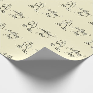 Papel De Regalo Copas de champán Regalo encantador del día de la b