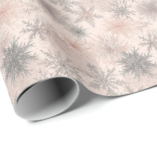 Papel De Regalo Copia de Copos de Nieve Antiguos