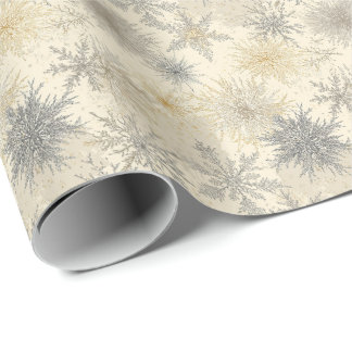 Papel De Regalo Copia de Copos de Nieve Antiguos