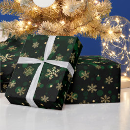 Papel De Regalo Copia de Copos de Nieve de Invierno de Hoja de Oro