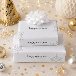 Papel de regalo copo de nieve Año Nuevo Feliz