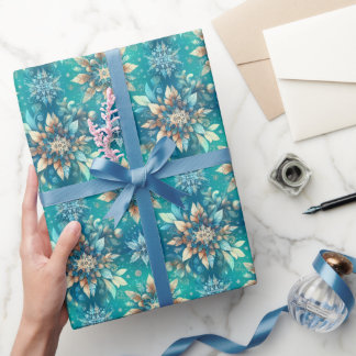 Papel De Regalo Copo de Nieve Invernal