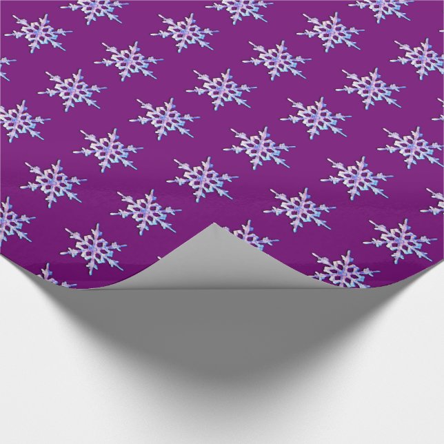 Papel De Regalo Copo de nieve irlandés con ametismo morado (Esquina)