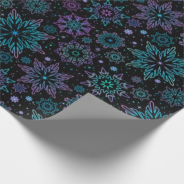 Papel de regalo "Copos de nieve" (Esquina)