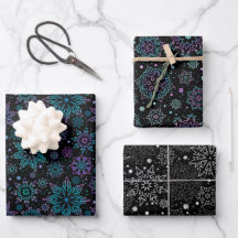 Papel de regalo "Copos de nieve"