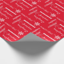 Copos de nieve blancos personalizados color w/Name