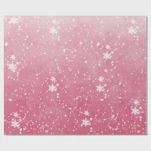Papel De Regalo Copos de nieve blancos que caen en invierno de col