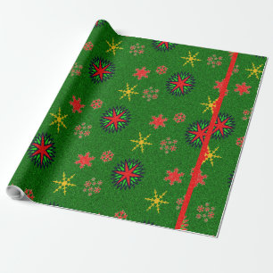 Papel De Regalo Copos de nieve coloridos -