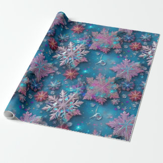 Papel De Regalo Copos de nieve congelados