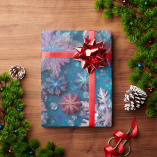 Papel De Regalo Copos de nieve congelados