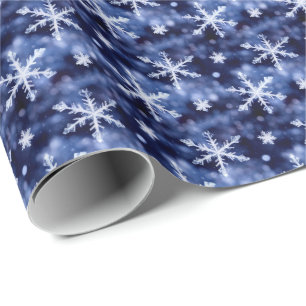 Papel De Regalo Copos de nieve de cristal con el tema del invierno