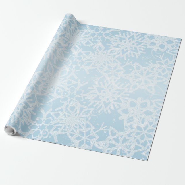 Papel De Regalo Copos de nieve de invierno (Desenrollado)