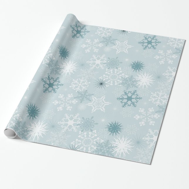 Papel De Regalo Copos de nieve de invierno (Desenrollado)